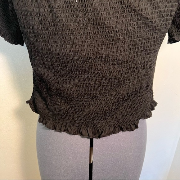 Say What? Smocked Off Shoulder Top Black - Picture 8 of 10